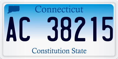 CT license plate AC38215