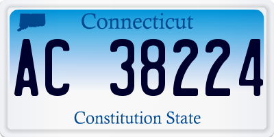 CT license plate AC38224