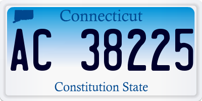 CT license plate AC38225
