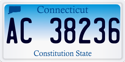 CT license plate AC38236