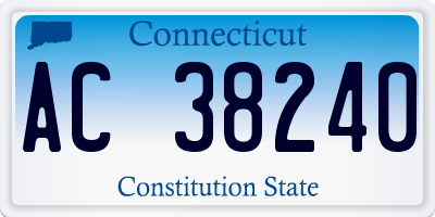CT license plate AC38240