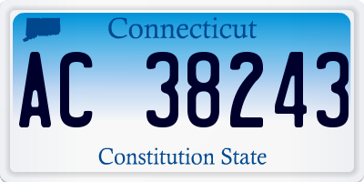 CT license plate AC38243