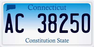CT license plate AC38250