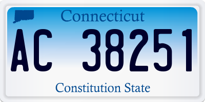 CT license plate AC38251