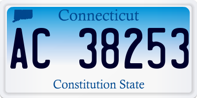 CT license plate AC38253