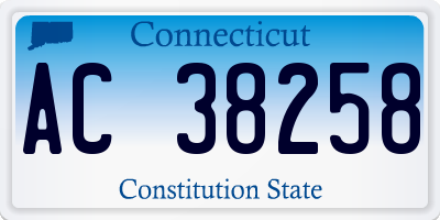 CT license plate AC38258