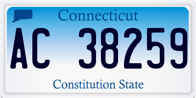 CT license plate AC38259