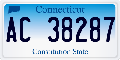 CT license plate AC38287