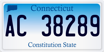 CT license plate AC38289
