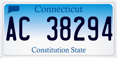 CT license plate AC38294