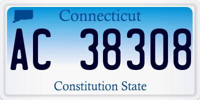 CT license plate AC38308