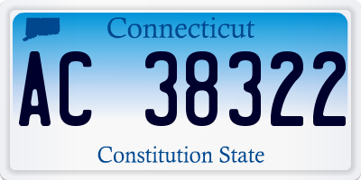 CT license plate AC38322