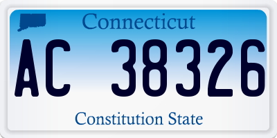 CT license plate AC38326