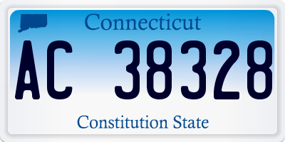 CT license plate AC38328