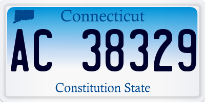 CT license plate AC38329