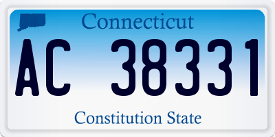 CT license plate AC38331