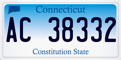 CT license plate AC38332