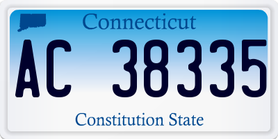 CT license plate AC38335