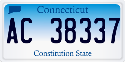 CT license plate AC38337