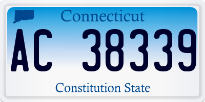 CT license plate AC38339