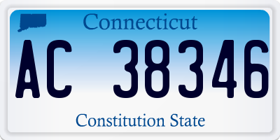 CT license plate AC38346
