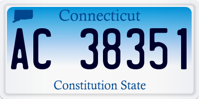 CT license plate AC38351