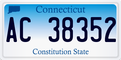 CT license plate AC38352