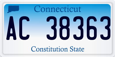 CT license plate AC38363