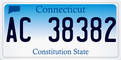 CT license plate AC38382