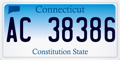 CT license plate AC38386