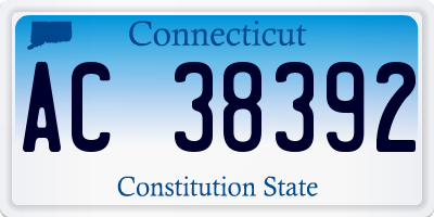 CT license plate AC38392