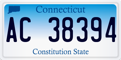 CT license plate AC38394
