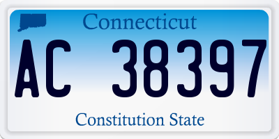 CT license plate AC38397