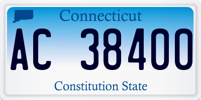 CT license plate AC38400