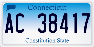 CT license plate AC38417