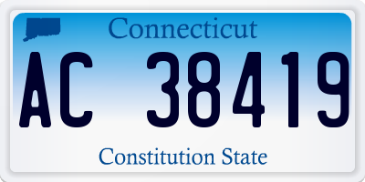 CT license plate AC38419