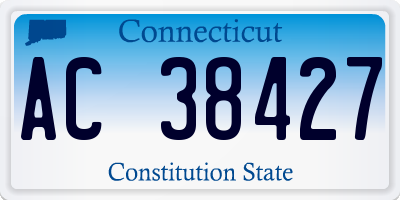 CT license plate AC38427