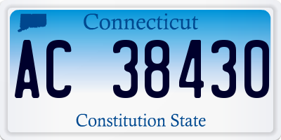 CT license plate AC38430