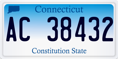 CT license plate AC38432
