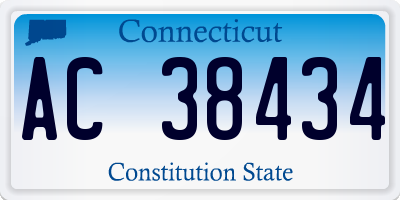 CT license plate AC38434