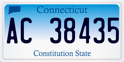 CT license plate AC38435