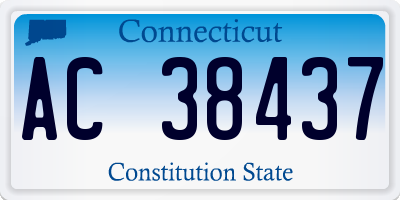 CT license plate AC38437