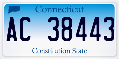 CT license plate AC38443