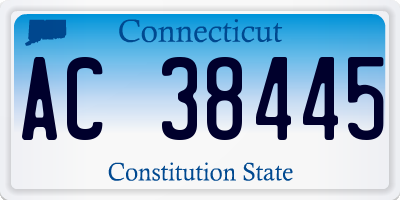 CT license plate AC38445