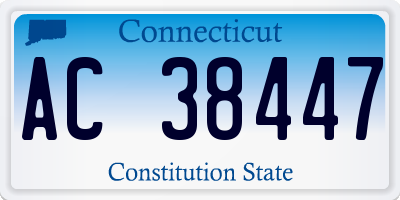 CT license plate AC38447