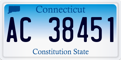 CT license plate AC38451