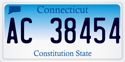 CT license plate AC38454