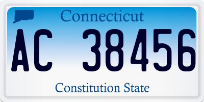 CT license plate AC38456