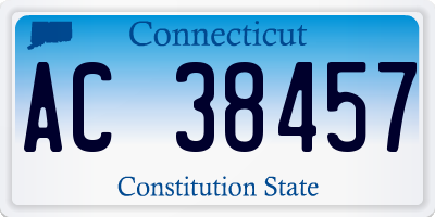 CT license plate AC38457
