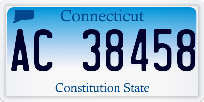 CT license plate AC38458